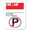 Signmission Fire Lane No Parking Police Enforced W/ No Parking Heavy-Gauge Alum Parking, 18" x 24", A-1824-24005 A-1824-24005 - alternate 1